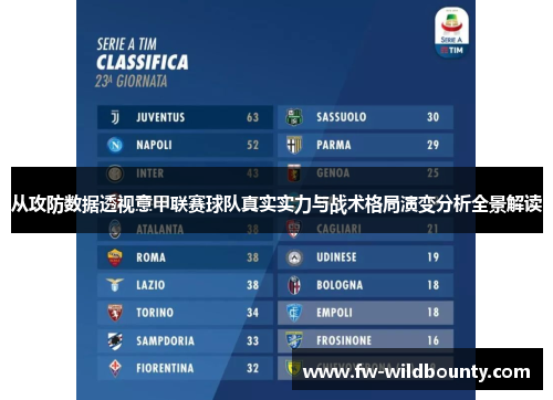 从攻防数据透视意甲联赛球队真实实力与战术格局演变分析全景解读